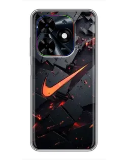 Чехол для TECNO Spark Go 2024 (BG6) с картинкой «Nike — эффект разломов»