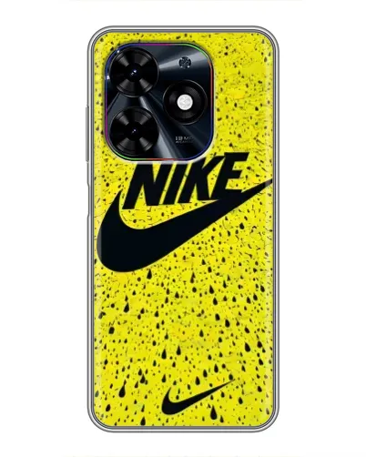 Чехол для TECNO Spark Go 2024 (BG6) с картинкой «Желтый текстурный Nike»