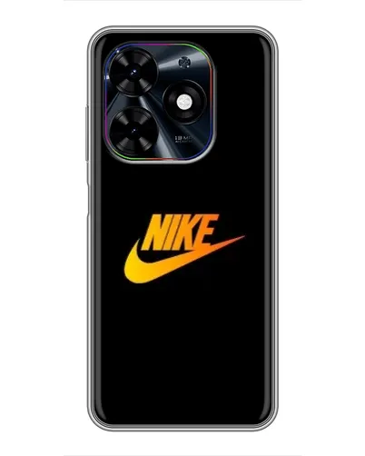 Чехол для TECNO Spark Go 2024 (BG6) с картинкой «Золотой логотип Nike»