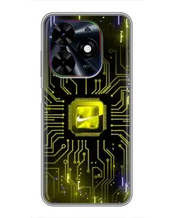 Чехол для TECNO Spark Go 2024 (BG6) с картинкой «Nike — золотая искра»