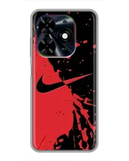 Чохол для TECNO Spark Go 2024 (BG6) з картинкою «Червоні бризки Nike»