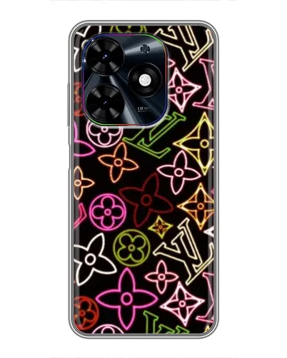 Чехол для TECNO Spark Go 2024 (BG6) с картинкой «Неоновый микс Nike»
