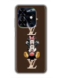 Чехол для TECNO Spark Go 2024 (BG6) с картинкой «LV и Микки Маус»