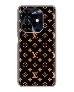 Чехол для TECNO Spark Go 2024 (BG6) с картинкой «Золотая монограмма LV»