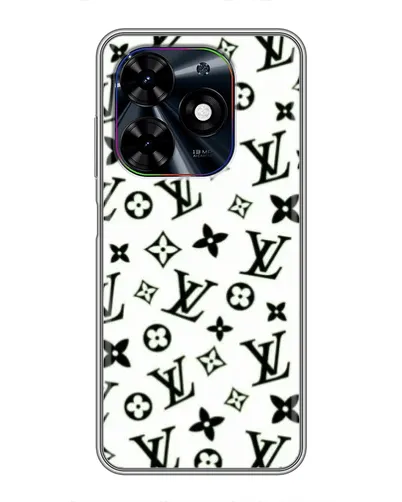 Чехол для TECNO Spark Go 2024 (BG6) с картинкой «Монохромный хаос LV»