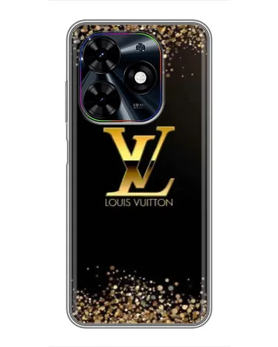 Чехол для TECNO Spark Go 2024 (BG6) с картинкой «LV — золотые искры»