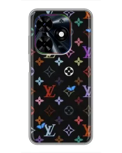 Чехол для TECNO Spark Go 2024 (BG6) с картинкой «Цветная монограмма LV»