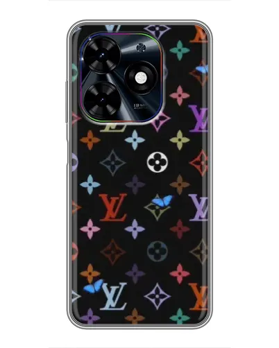Чехол для TECNO Spark Go 2024 (BG6) с картинкой «Цветная монограмма LV»