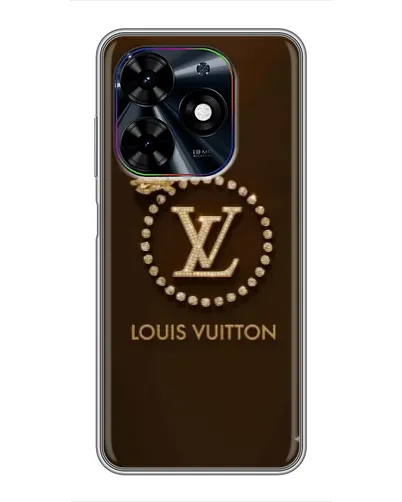 Чехол для TECNO Spark Go 2024 (BG6) с картинкой «LV — золотая печать»