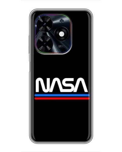 Чехол для TECNO Spark Go 2024 (BG6) с картинкой «NASA — классика Red Blue»