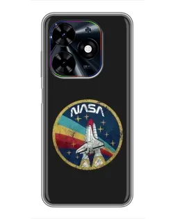 Чехол для TECNO Spark Go 2024 (BG6) с картинкой «NASA — эмблема миссии» Чехол для TECNO Spark Go 2024 (BG6) с картинкой «NASA — эмблема миссии»