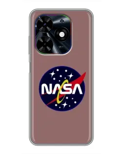 Чехол для TECNO Spark Go 2024 (BG6) с картинкой «NASA — ретро космос»