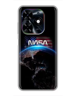 Чехол для TECNO Spark Go 2024 (BG6) с картинкой «Земля из космоса NASA»