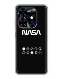 Чехол для TECNO Spark Go 2024 (BG6) с картинкой «NASA — технический принт»