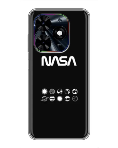 Чехол для TECNO Spark Go 2024 (BG6) с картинкой «NASA — технический принт»