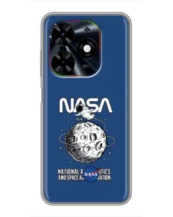 Чехол для TECNO Spark Go 2024 (BG6) с картинкой «NASA — лунная миссия»