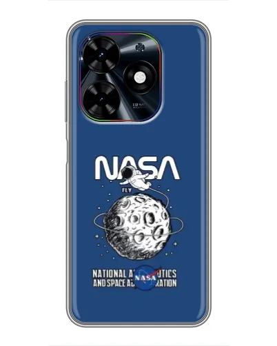 Чехол для TECNO Spark Go 2024 (BG6) с картинкой «NASA — лунная миссия»