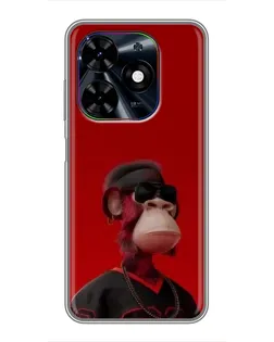 Чехол для TECNO Spark Go 2024 (BG6) с картинкой «Bored Ape в красном» Чехол для TECNO Spark Go 2024 (BG6) с картинкой «Bored Ape в красном»