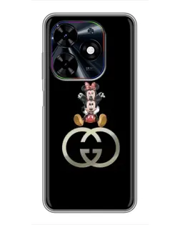 Чехол для TECNO Spark Go 2024 (BG6) с картинкой «Минни Маус на лого»