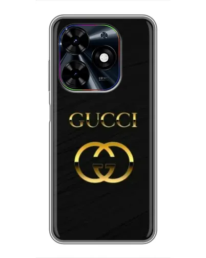 Чехол для TECNO Spark Go 2024 (BG6) с картинкой «Золотой логотип Gucci» Чехол для TECNO Spark Go 2024 (BG6) с картинкой «Золотой логотип Gucci»