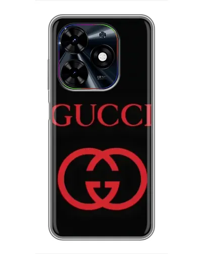 Чехол для TECNO Spark Go 2024 (BG6) с картинкой «Gucci — красный логотип» Чехол для TECNO Spark Go 2024 (BG6) с картинкой «Gucci — красный логотип»