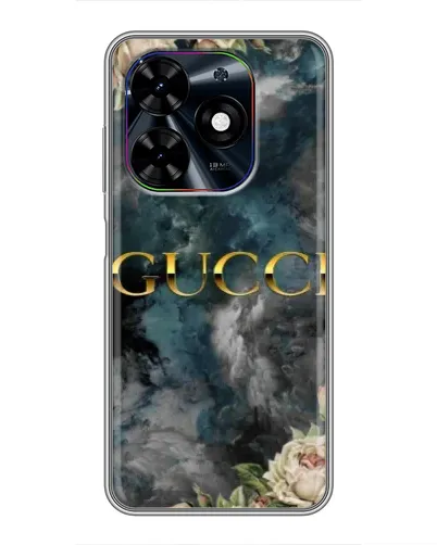 Чехол для TECNO Spark Go 2024 (BG6) с картинкой «Абстрактные цветы Gucci» Чехол для TECNO Spark Go 2024 (BG6) с картинкой «Абстрактные цветы Gucci»
