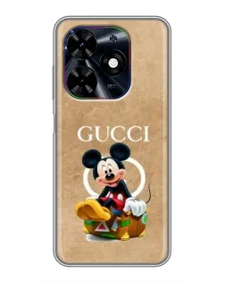 Чехол для TECNO Spark Go 2024 (BG6) с картинкой «Микки Маус Gucci — крафт»
