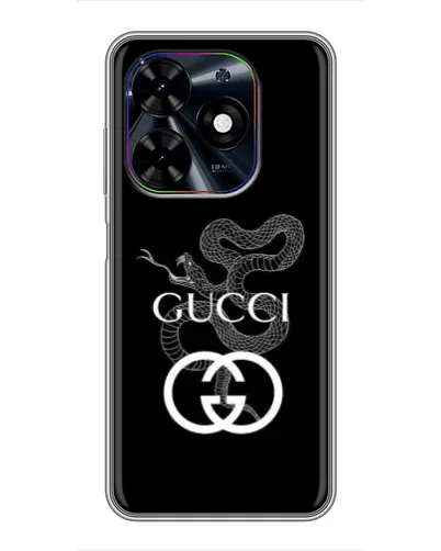 Чехол для TECNO Spark Go 2024 (BG6) с картинкой «Gucci — серебряная змея» Чехол для TECNO Spark Go 2024 (BG6) с картинкой «Gucci — серебряная змея»