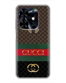 Чехол для TECNO Spark Go 2024 (BG6) с картинкой «Gucci — брендированный десерт»