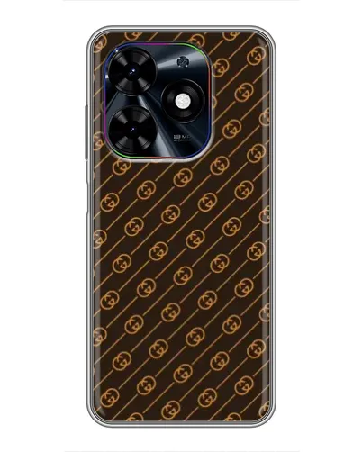 Чехол для TECNO Spark Go 2024 (BG6) с картинкой «Gucci — золотые диагонали» Чехол для TECNO Spark Go 2024 (BG6) с картинкой «Gucci — золотые диагонали»