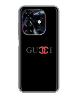 Чехол для TECNO Spark Go 2024 (BG6) с картинкой «Gucci — красный градиент»