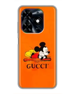Чохол для TECNO Spark Go 2024 (BG6) з картинкою «Міккі Маус Gucci — помаранч»
