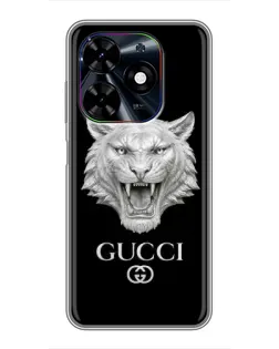 Чохол для TECNO Spark Go 2024 (BG6) з картинкою «Gucci — срібний лев»