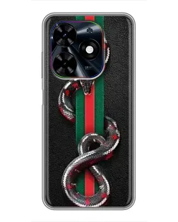 Чохол для TECNO Spark Go 2024 (BG6) з картинкою «Gucci — змія на смузі»