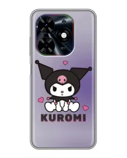 Чехол для TECNO Spark Go 2024 (BG6) с картинкой «Kuromi — фиолетовый арт»