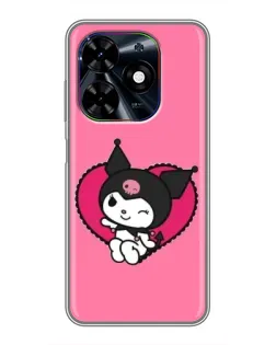 Чехол для TECNO Spark Go 2024 (BG6) с картинкой «Kuromi — любовь в сердце»