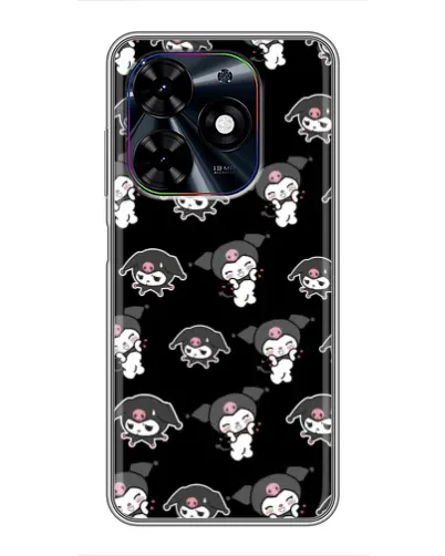 Чехол для TECNO Spark Go 2024 (BG6) с картинкой «Черный паттерн Kuromi» Чехол для TECNO Spark Go 2024 (BG6) с картинкой «Черный паттерн Kuromi»