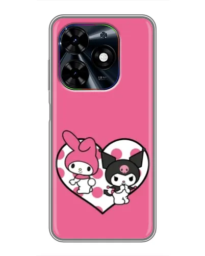 Чехол для TECNO Spark Go 2024 (BG6) с картинкой «Kuromi и My Melody» Чехол для TECNO Spark Go 2024 (BG6) с картинкой «Kuromi и My Melody»