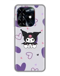 Чехол для TECNO Spark Go 2024 (BG6) с картинкой «Kuromi и лавандовые сердца»