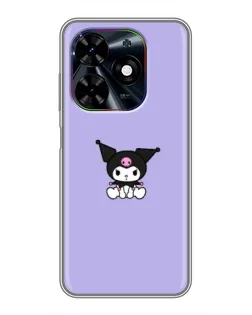 Чехол для TECNO Spark Go 2024 (BG6) с картинкой «Kuromi — фиолетовый минимализм»