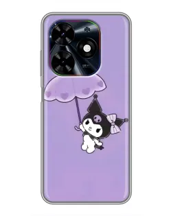 Чехол для TECNO Spark Go 2024 (BG6) с картинкой «Kuromi с зонтиком»