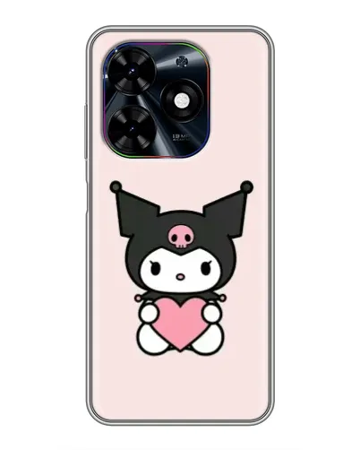 Чехол для TECNO Spark Go 2024 (BG6) с картинкой «Kuromi и сердце» Чехол для TECNO Spark Go 2024 (BG6) с картинкой «Kuromi и сердце»