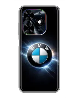 Чехол для TECNO Spark Go 2024 (BG6) с картинкой «BMW — неоновое сияние»