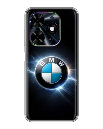 Чехол для TECNO Spark Go 2024 (BG6) с картинкой «BMW — неоновое сияние»