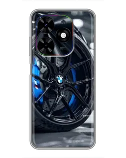 Чехол для TECNO Spark Go 2024 (BG6) с картинкой «Колесо BMW вблизи»
