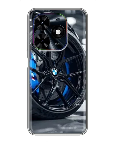 Чехол для TECNO Spark Go 2024 (BG6) с картинкой «Колесо BMW вблизи»