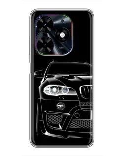 Чехол для TECNO Spark Go 2024 (BG6) с картинкой «Темный силуэт BMW»