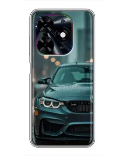 Чехол для TECNO Spark Go 2024 (BG6) с картинкой «BMW в огнях города»