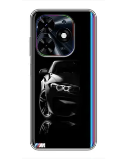 Чехол для TECNO Spark Go 2024 (BG6) с картинкой «Силуэт BMW в темноте»