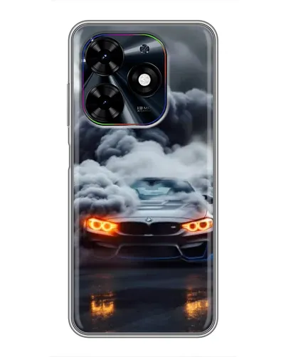 Чехол для TECNO Spark Go 2024 (BG6) с картинкой «BMW в дыму»